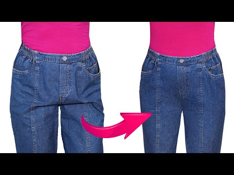 How to remove baggy in the groin of the trousers/jeans to fit you perfectly!